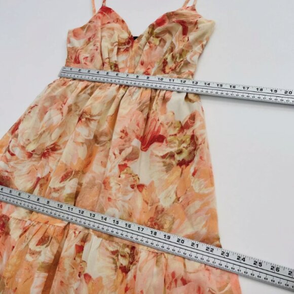 Lulus Make Me Blush Peach Floral Print Tiered Maxi Dress - Picture 9 of 12